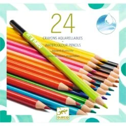 24 Crayons Aquarellables Djeco
