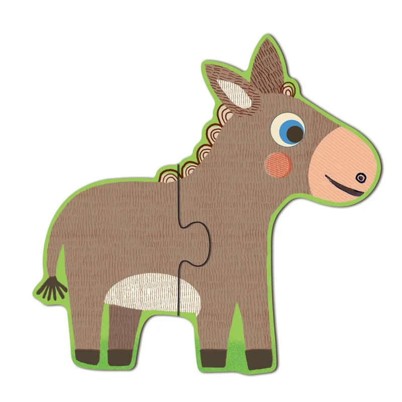 Djeco 6 Puzzles à Encastrement De 2 Pièces Coucou-cow 2 Djeco 6 Puzzles à Encastrement De 2 Pièces Coucou-cow – Image 2