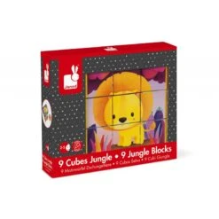 Janod 9 Cubes Animaux De La Jungle - Kubkid -Djeco Magasin 9 cubes animaux de la jungle kubkid 2