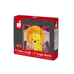 Janod 9 Cubes Animaux De La Jungle - Kubkid -Djeco Magasin 9 cubes animaux de la jungle kubkid 3