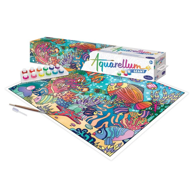 Aquarellum Géant Fonds Coralliens 1 Aquarellum Géant Fonds Coralliens