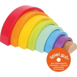 Small Foot Arc-en-ciel Blocs De Construction En Bois -Djeco Magasin arc en ciel blocs de construction en bois 4