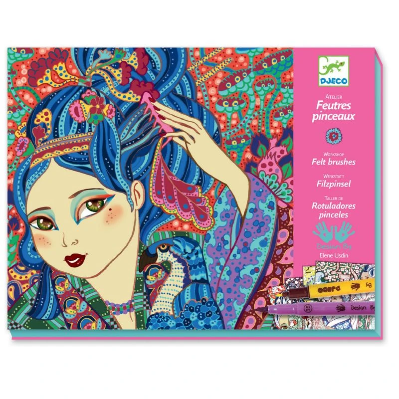 Djeco Atelier Feutres Pinceaux : Jeunes Filles Aux Cerisiers 1 Djeco Atelier Feutres Pinceaux : Jeunes Filles Aux Cerisiers