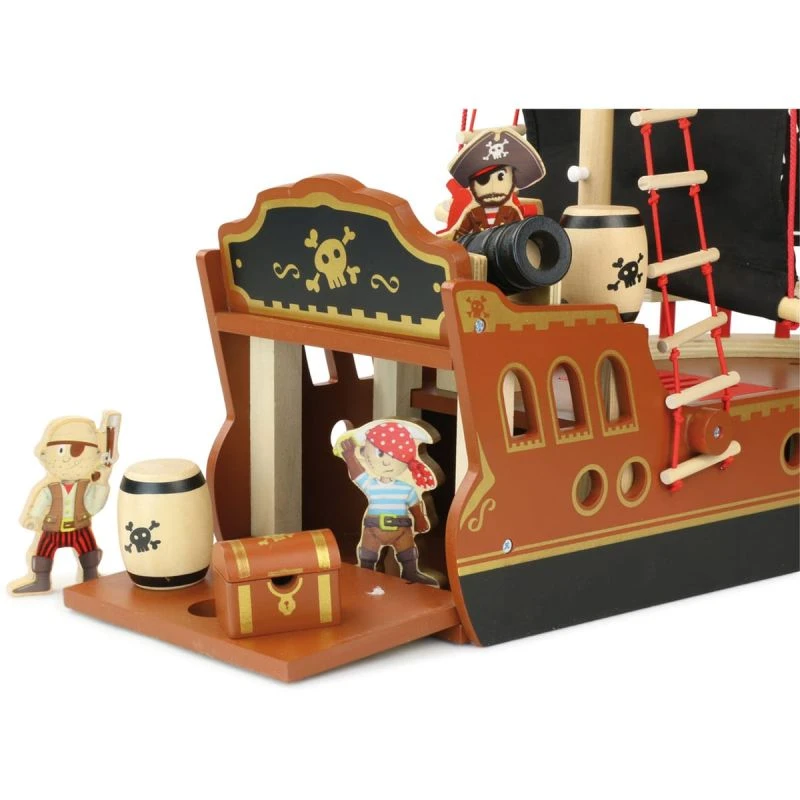 Bateau Pirate Jouet En Bois - Vilac 2 Bateau Pirate Jouet En Bois - Vilac – Image 2