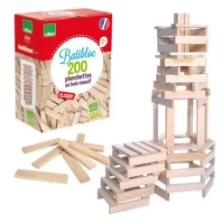 Vilac Batibloc Classic 200 Planchettes En Bois Massif