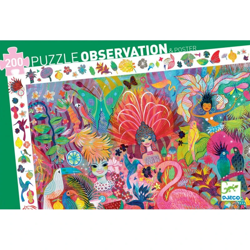 Carnaval De Rio Puzzle 200 Pièces - Djeco 2 Carnaval De Rio Puzzle 200 Pièces - Djeco – Image 2
