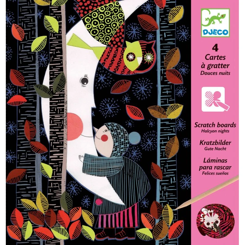 Djeco Cartes à Gratter Douces Nuits 1 Djeco Cartes à Gratter Douces Nuits