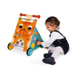 Chariot De Marche Multi Activités Avec Frein Chat - Janod -Djeco Magasin chariot multi activites chat 2