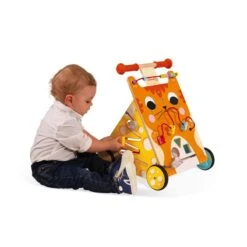 Chariot De Marche Multi Activités Avec Frein Chat - Janod -Djeco Magasin chariot multi activites chat 9