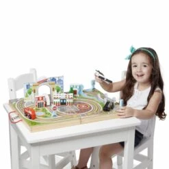 Circuit De Train En Bois Ville à Emporter -Djeco Magasin circuit de train en bois ville a emporter 3