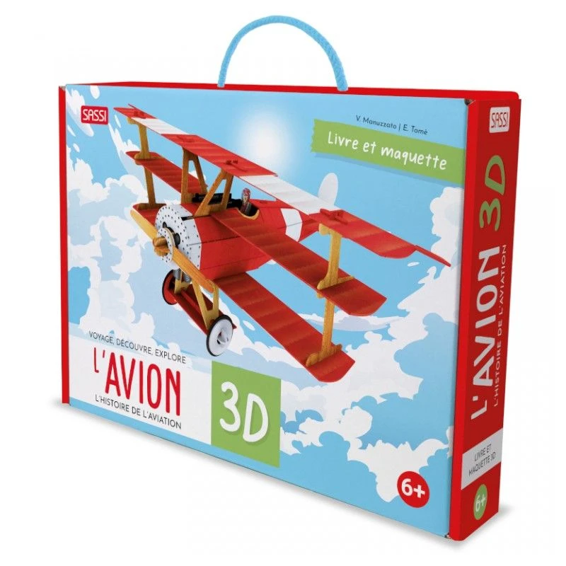 Construis L'avion 3D + Histoire De L'aviation - Livre + Maquette 1 Construis L'avion 3D + Histoire De L'aviation - Livre + Maquette