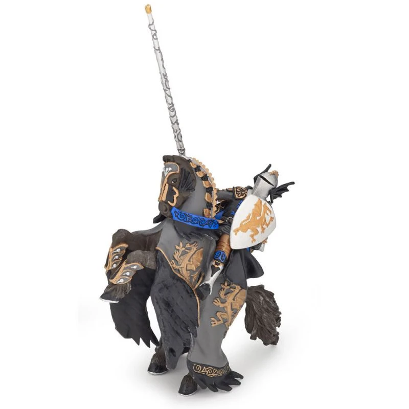Figurine Prince Noir Au Dragon Et Son Cheval - Papo 2 Figurine Prince Noir Au Dragon Et Son Cheval - Papo – Image 2