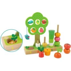 Vilac Jeu à Empiler Et à Compter - J'apprends à Compter Les Légumes -Djeco Magasin j apprends a compter les legumes 3