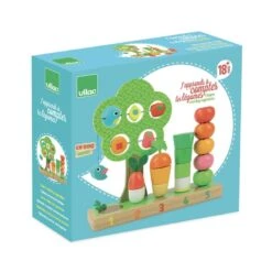 Vilac Jeu à Empiler Et à Compter - J'apprends à Compter Les Légumes -Djeco Magasin j apprends a compter les legumes 4