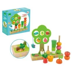 Vilac Jeu à Empiler Et à Compter - J'apprends à Compter Les Légumes -Djeco Magasin j apprends a compter les legumes 5