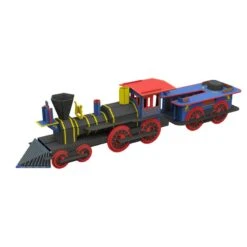 La Locomotive 3D + Histoire Des Trains - Livre + Maquette -Djeco Magasin la locomotive 3d livre maquette 2
