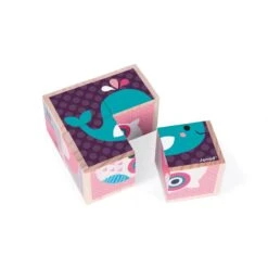 Janod Cubes En Bois Bébés Animaux 8 Janod Cubes En Bois Bébés Animaux -Djeco Magasin mes premiers cubes bebes animaux 2