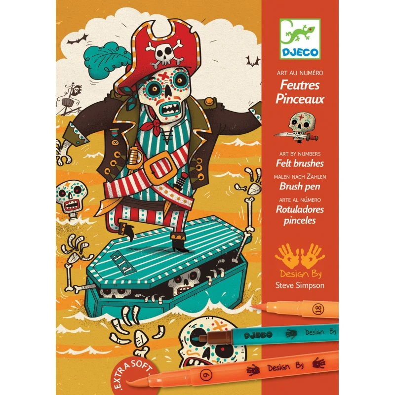 Djeco Mort De Trouille - Feutres Pinceaux 6 Djeco Mort De Trouille - Feutres Pinceaux – Image 6