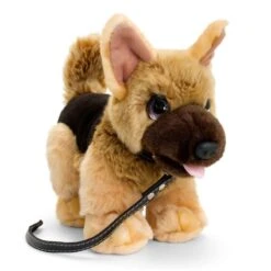 Peluche Berger Allemand Avec Laisse 30 Cm