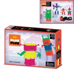 PLUS-PLUS Plus Plus Robots Box Mini Néon 760 Pièces