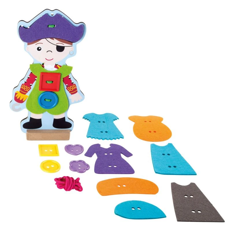 Small Foot Poupée à Habiller Et Enfiler Pirate 2 Small Foot Poupée à Habiller Et Enfiler Pirate – Image 2