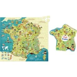 Vilac Puzzle Carte Des Merveilles De France 300 Pièces -Djeco Magasin puzzle carte des merveilles de france 300 pieces 2