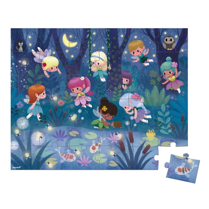 Janod Puzzle Fées Et Nénuphars 4 Ans 36 Pièces 2 Janod Puzzle Fées Et Nénuphars 4 Ans 36 Pièces – Image 2