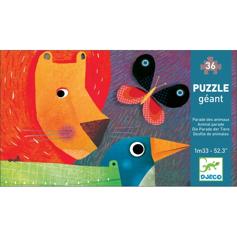 Djeco Puzzle Géant La Parade Des Animaux 36 Pièces 2 Djeco Puzzle Géant La Parade Des Animaux 36 Pièces – Image 2