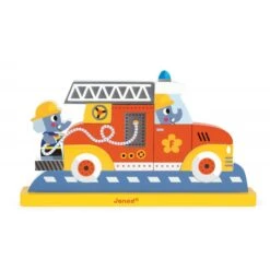 Janod Puzzle Vertical Magnétique Pompiers -Djeco Magasin puzzle vertical magnetique pompiers 2