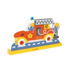 Janod Puzzle Vertical Magnétique Pompiers