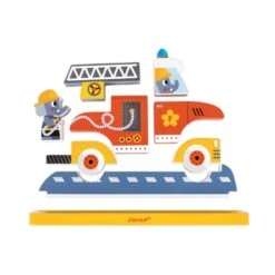 Janod Puzzle Vertical Magnétique Pompiers -Djeco Magasin puzzle vertical magnetique pompiers 3