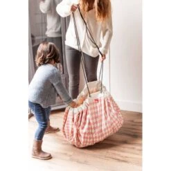 Sac Rangement De Jouets Diamant Rose - Play And Go -Djeco Magasin sac rangement de jouets diamant rose play and go 4