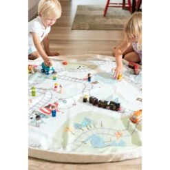 Sac Rangement Tapis Circuit De Trains - Play And Go -Djeco Magasin sac rangement tapis circuit de trains play and go 4