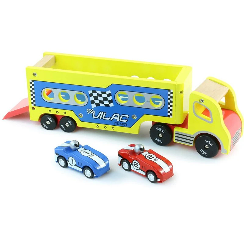 Vilac Semi Remorque + 2 Voitures à Friction 1 Vilac Semi Remorque + 2 Voitures à Friction