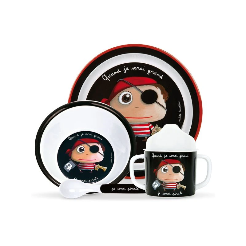Set De Vaisselle En Mélaminé Pirate 1 Set De Vaisselle En Mélaminé Pirate