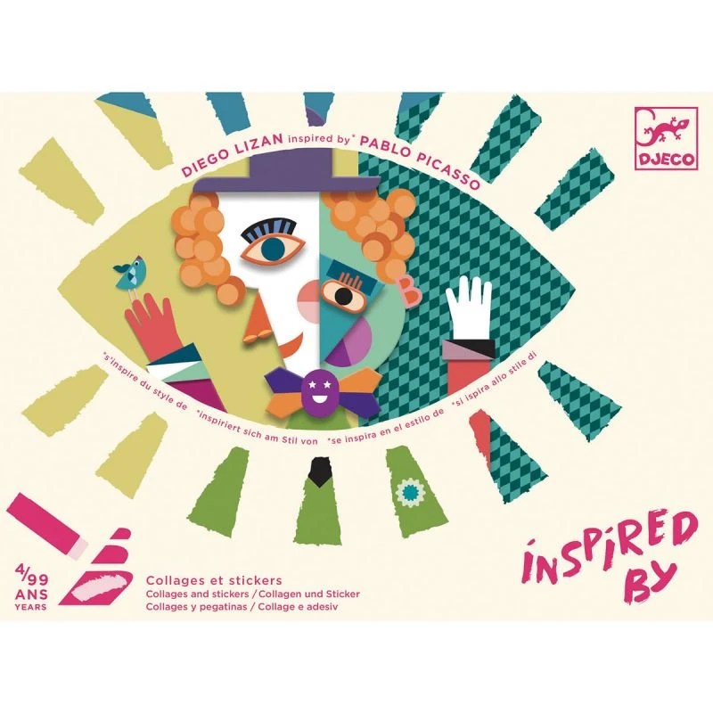 Têtes Au Carré Collage Collection Inspired By - Djeco 1 Têtes Au Carré Collage Collection Inspired By - Djeco