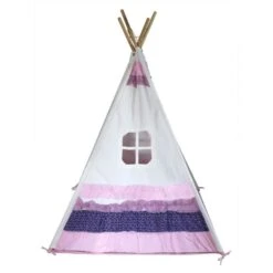 Tipi Rose à Froufrous -Djeco Magasin tipi rose a froufrous 3