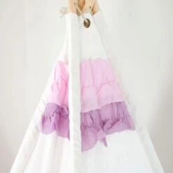 Tipi Rose à Froufrous -Djeco Magasin tipi rose a froufrous 4