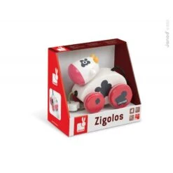 Janod Vache à Promener Zigolos -Djeco Magasin vache a promener zigolos 2