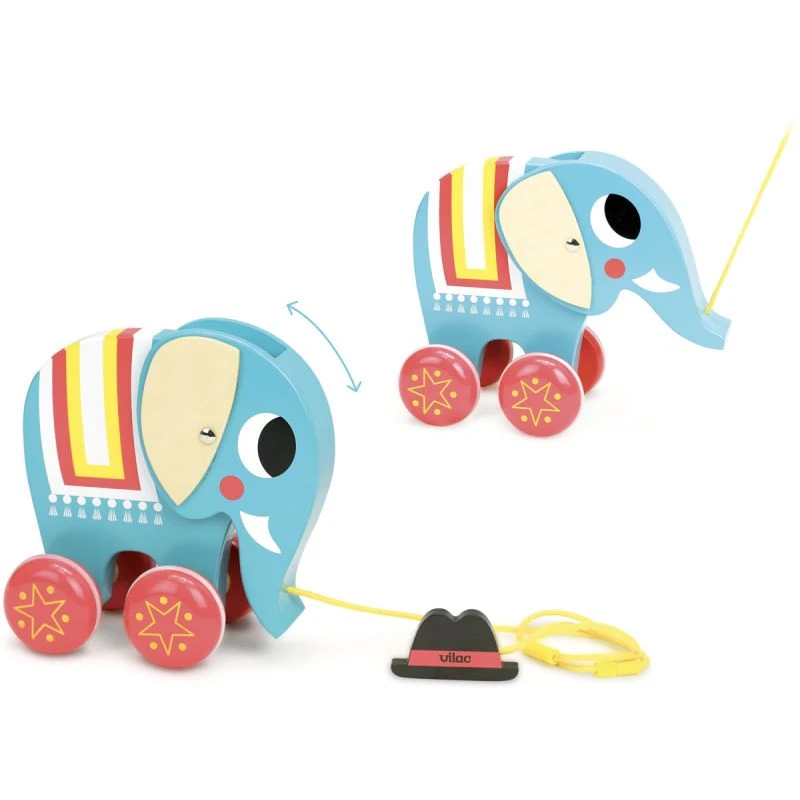 Vilac Vito L'éléphant à Traîner 4 Vilac Vito L'éléphant à Traîner – Image 4